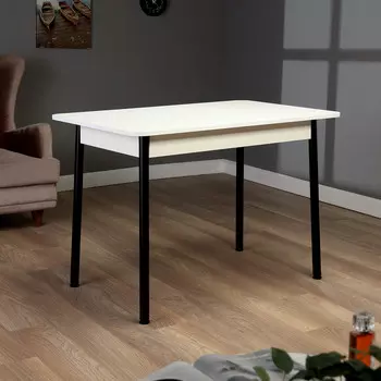 Стол кухонный лион 1, 1100х700х750, белый матовый