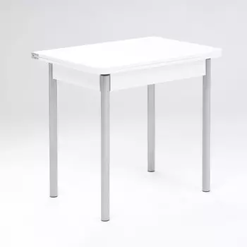 Стол ломберный 790(1180)х590х750, металик серый/белый