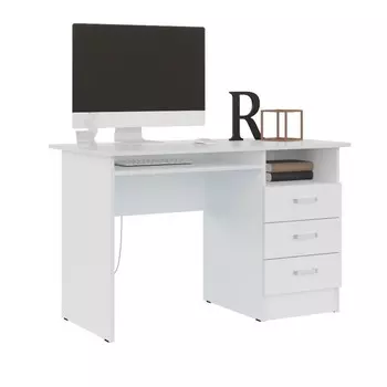 Стол письменный с 3-мя ящиками (сп-1), 1400х570х750, белый