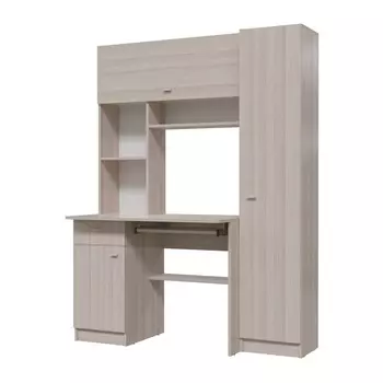 Стол рабочий альфа, ясень шимо светлый