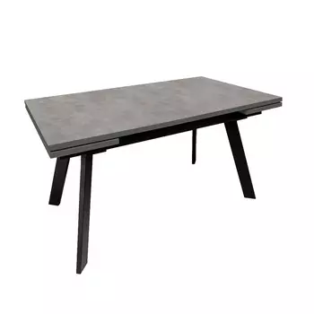 Стол Техас, ЛДСП Бетон Чикаго светло-серый, каркас черный