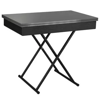 Стол-трансформер Лерон графит темный/черный