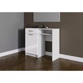 Стол туалетный лена-2, 1000х400х850, белый/белый глянец