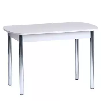 Стол универсальный, 1145/1415х680х750, хром/лен глянец