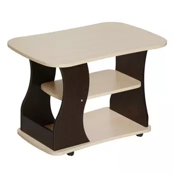 Стол журнальный 1, 750х490х550, венге темный/дуб млечный