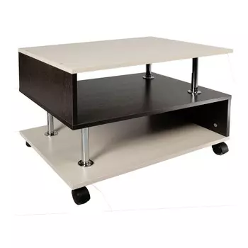 Стол журнальный 4, 700х500х450, венге темный/венге светлый