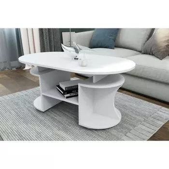 Стол журнальный барон, 1000х480х560, белый