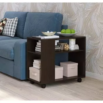 Стол журнальный бруно на колесиках, 700х350х600, венге