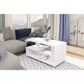 Стол журнальный каприз, 1000х500х494, белый