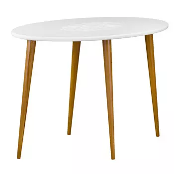 Стол журнальный Мерсенна белый/бук