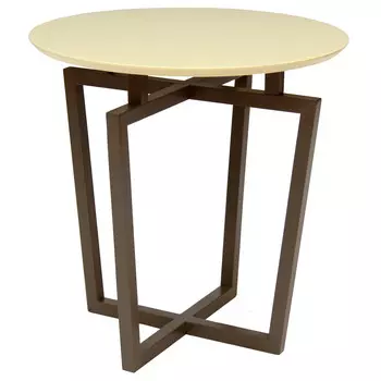 Стол журнальный Рилле 440 эмаль бежевый/темный кофе