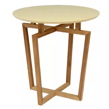 Стол журнальный Рилле 440 эмаль бежевый/бук