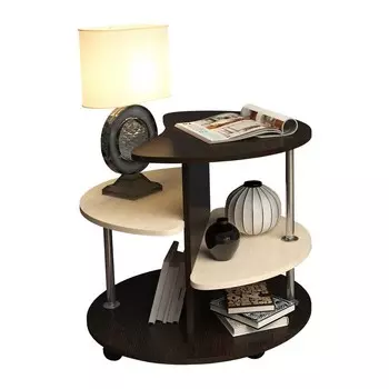 Стол журнальный (сж-5), 700х700х605, дуб венге/дуб молочный