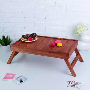 Столик для завтрака складной, 5030см, мореный