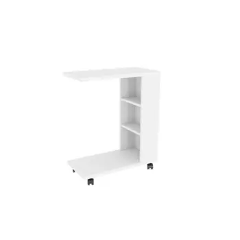 Столик приставной мальта, 602х302х766, белый матовый