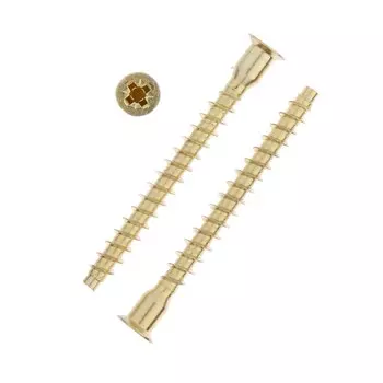 Стяжка шурупная тундра krep 7.0x70 pz, латунированные 10 шт.