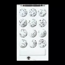 Стразы для декора, 2 мм, цвет серебристый