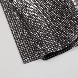 Стразы термоклеевые на листе, d=3 мм, 4024 см, графитовые