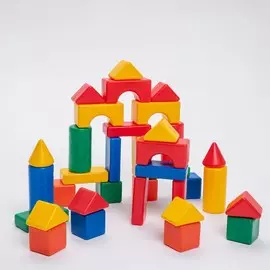 Кубики детские, пластиковые, цветные, 36 штук, 6 х 6 см