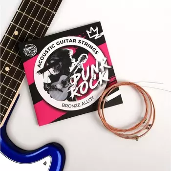 Струны для акустической гитары punk rock, 6 шт.