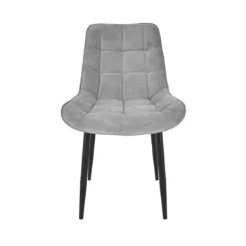 Стул Бостон, ткань Arben Dream цвет D015 (серый), каркас черный