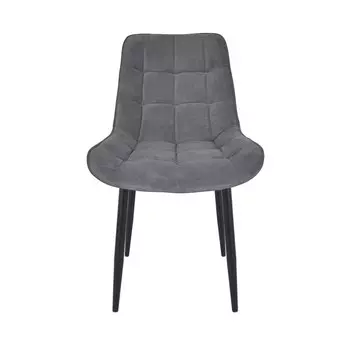 Стул Бостон, ткань Arben Dream цвет D016 (темно-серый), каркас черный