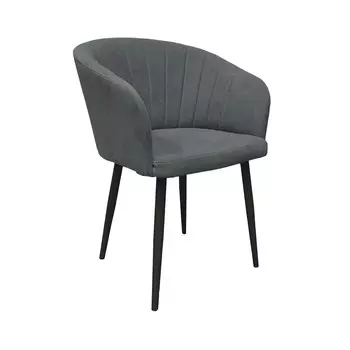 Стул Верона, ткань Arben Dream D016 (темно-серый), каркас черный