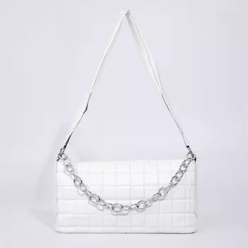 Сумка женская на молнии, цвет белый