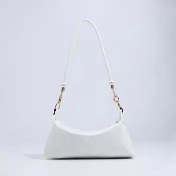 Сумка женская на молнии, цвет белый