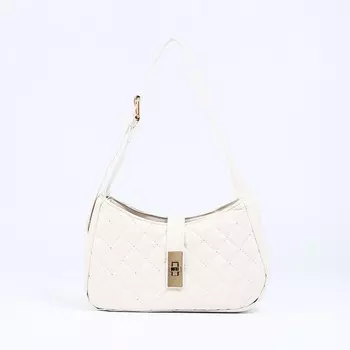 Сумка женская на застежке, цвет белый