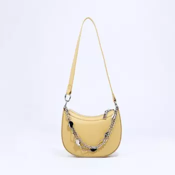 Сумка женская на молнии, цвет желтый