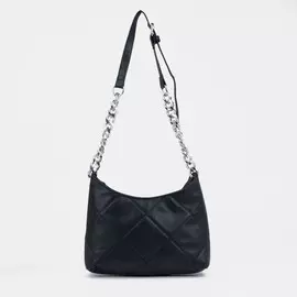 Сумка-багет на молнии, цвет черный