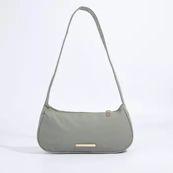 Сумка-багет на молнии, цвет хаки