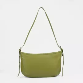 Сумка-багет на молнии, цвет зелёный