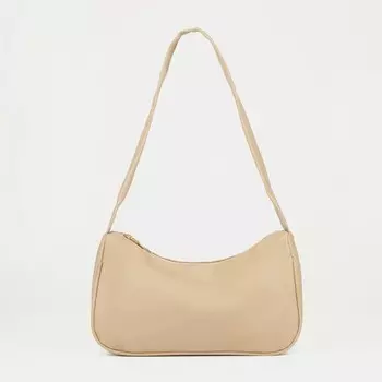 Сумка-багет, отдел на молнии, цвет бежевый