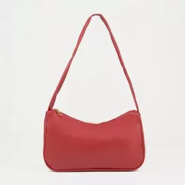 Сумка-багет, отдел на молнии, цвет красный