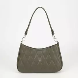 Сумка-багет на молнии, цвет зелёный