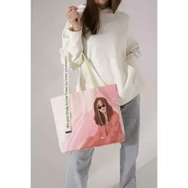 Сумка-шопер be yourself без молнии с подкладкой, цвет розовый