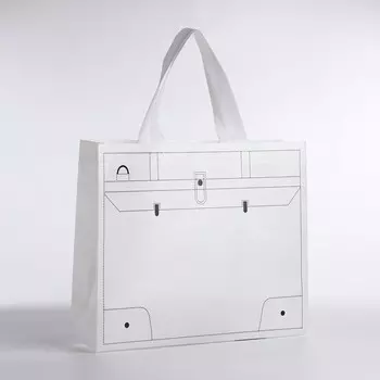 Сумка хозяйственная без застежки, цвет белый