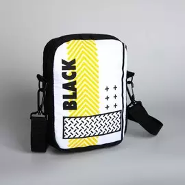 Сумка black, 15х3х20 см, отдел на молнии, длинный ремень, цвет белый