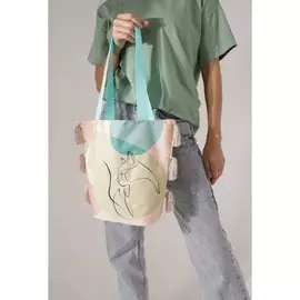 Сумка-шопер cat без молнии с подкладкой, цвет розовый