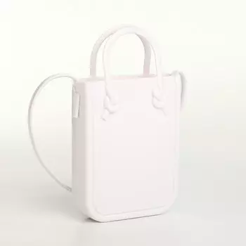 Сумка детская для девочки без застежки, цвет белый