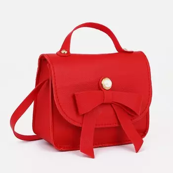 Сумка детская для девочки на магните, цвет красный