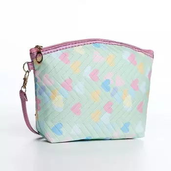 Сумка детская для девочки на молнии, цвет зеленый