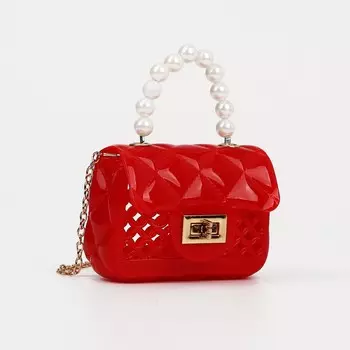 Сумка детская для девочки на застежке, цвет красный