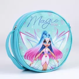 Сумка детская фея на молнии, цвет голубой