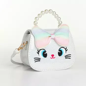 Сумка детская на клапане, цвет белый