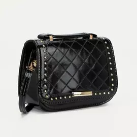 Сумка детская на клапане, цвет чёрный