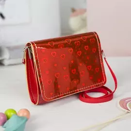 Сумка детская на клапане, цвет красный