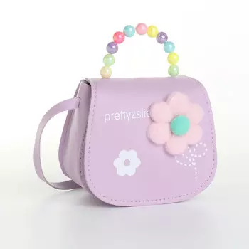 Сумка детская на клапане, цвет лиловый